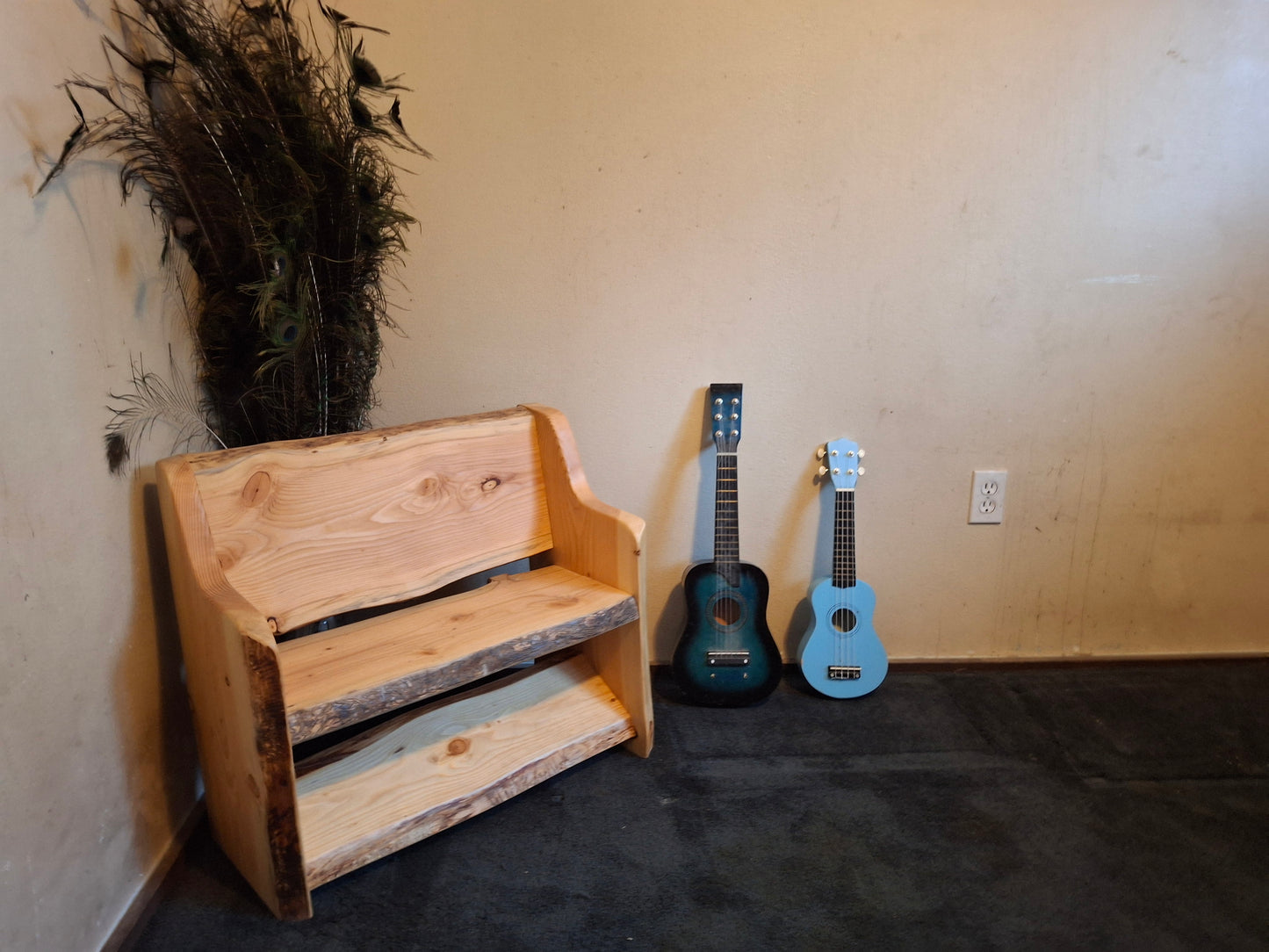 Kids Fancy Bench Style ~ (no side Tables) ~ Live Edge ~ (Limited Stock)