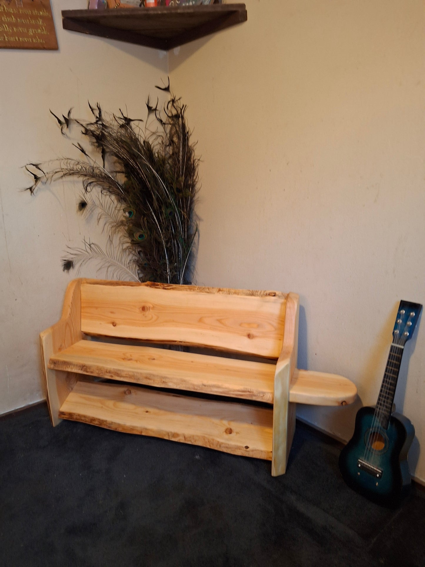 Kids Fancy Bench Style ~ (one side Tables) ~ Live Edge ~ (Limited Stock)