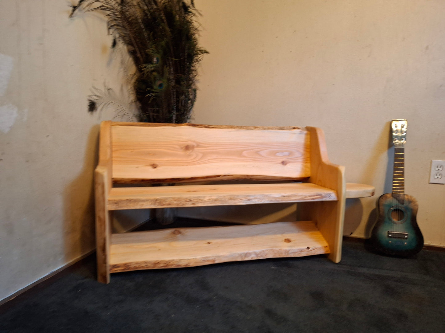 Kids Fancy Bench Style ~ (one side Tables) ~ Live Edge ~ (Limited Stock)