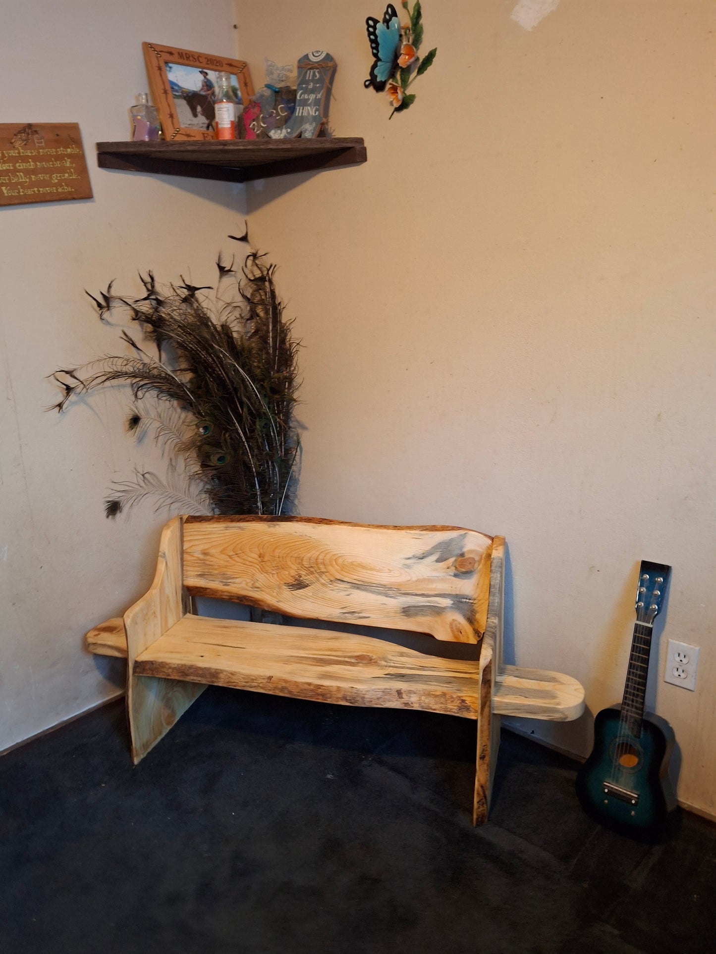 Kids Fancy Bench Style ~ (two side Tables) ~ Live Edge ~ (Limited Stock)