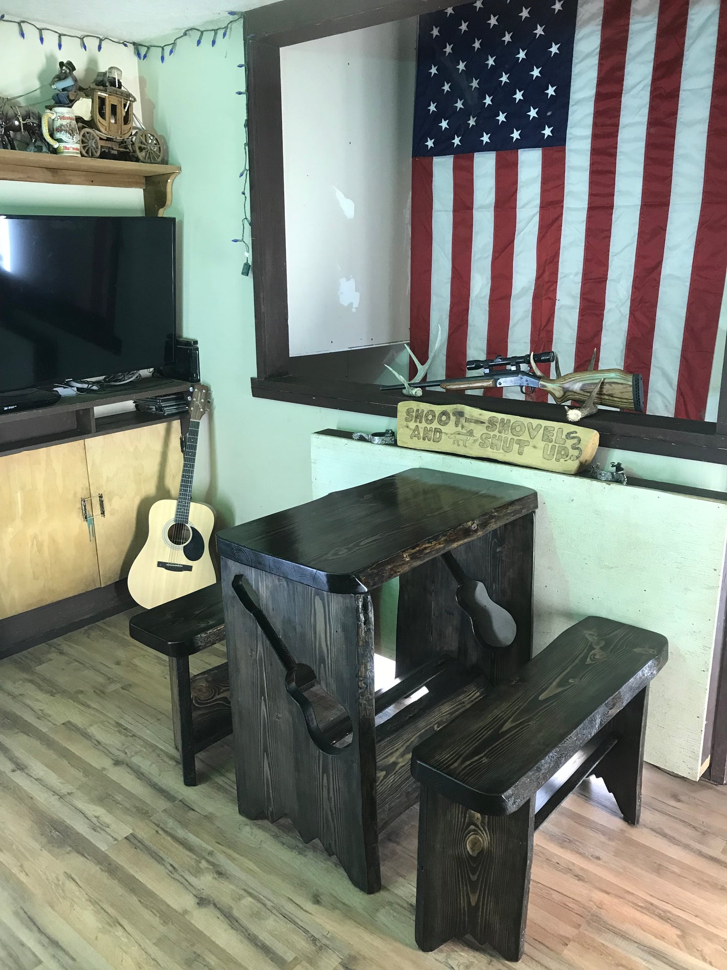 Harmony Hollow Full Height Compact Table ~Live Edge~ 1 In Stock