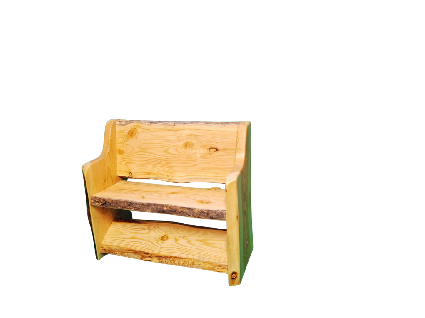 Kids Fancy Double Seat Bench Style ~ (no side Tables) ~ Live Edge ~ 1 In Stock