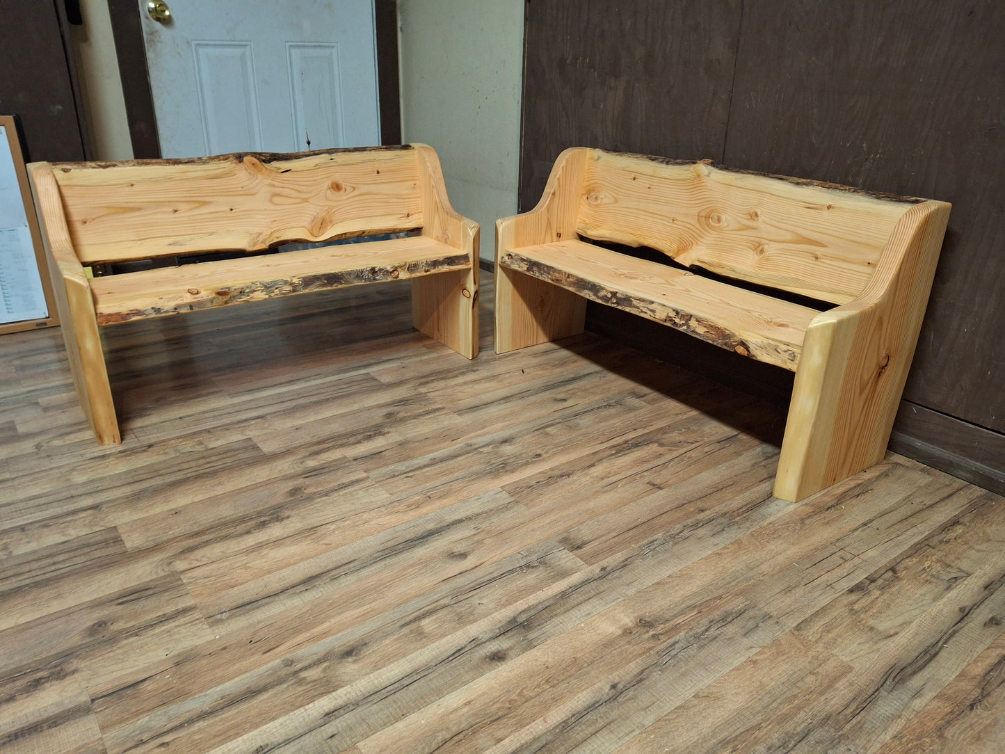 Kids Fancy Full Width Bench Style ~ (no side Tables) ~ Live Edge ~ 2 In Stock