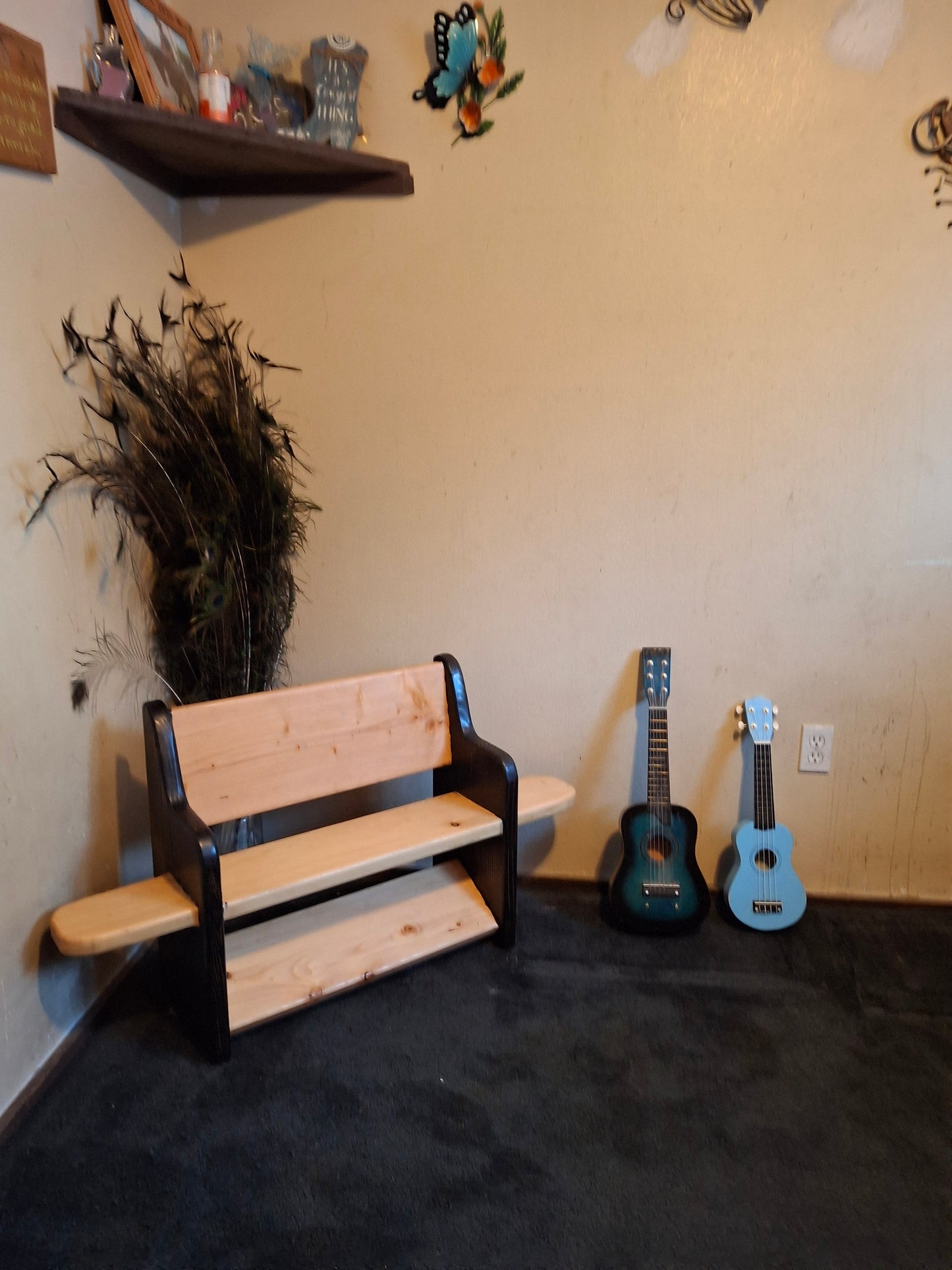 Kids Fancy Double Seat Bench Style ~ (Two side Tables) ~ 1 In Stock