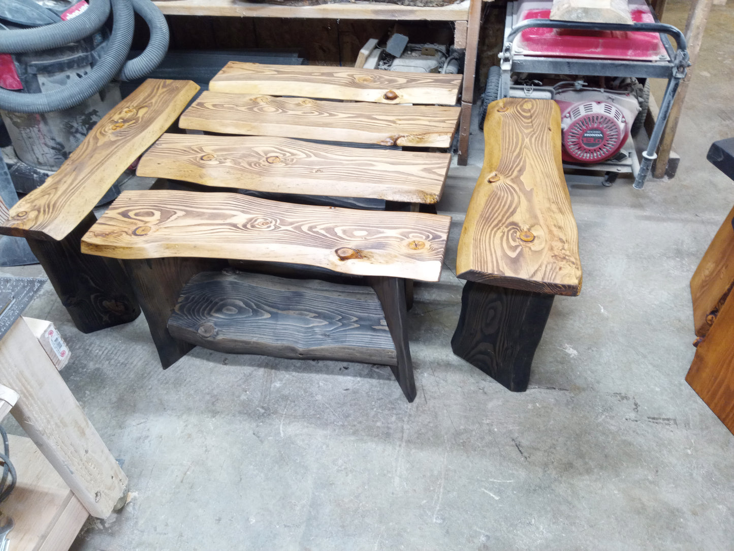 Fancy Angle Bench ~Live Edge~ 4/6 In Stock