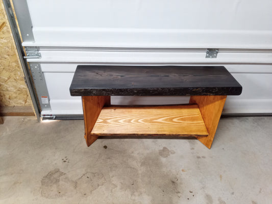 Fancy Angle Bench ~Live Edge~ 2 In Stock