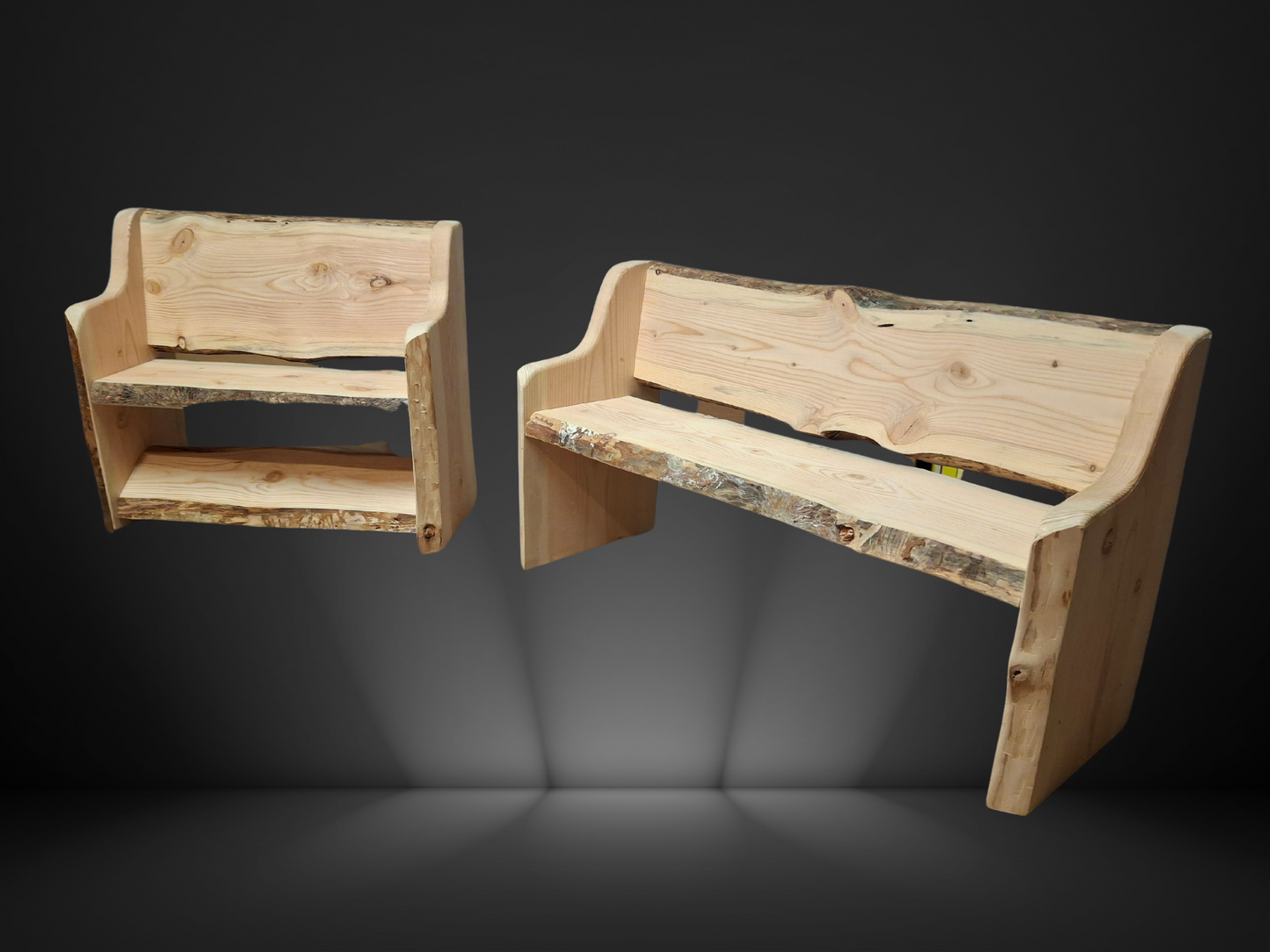 Kids Fancy Bench Style ~ (no side Tables) ~ Live Edge ~ (Limited Stock)